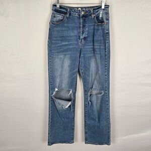 S.O.N.G. Jeans Juniors 9 / 29 Blue Medium Wash 90s Boyfriend Distressed